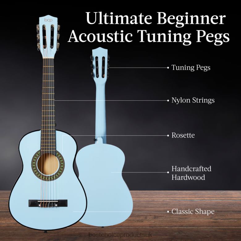 Musical Instruments | Best Choice ProductsKids Acoustic Guitar Beginner Starter Kit with Carrying Case N62R1043 Light Blue