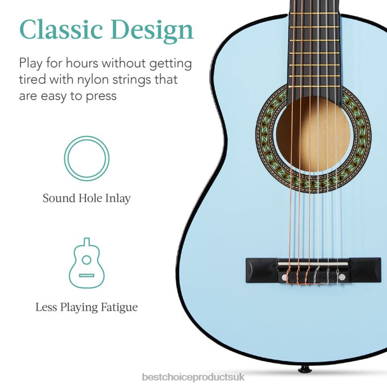 Musical Instruments | Best Choice ProductsKids Acoustic Guitar Beginner Starter Kit with Carrying Case N62R1043 Light Blue