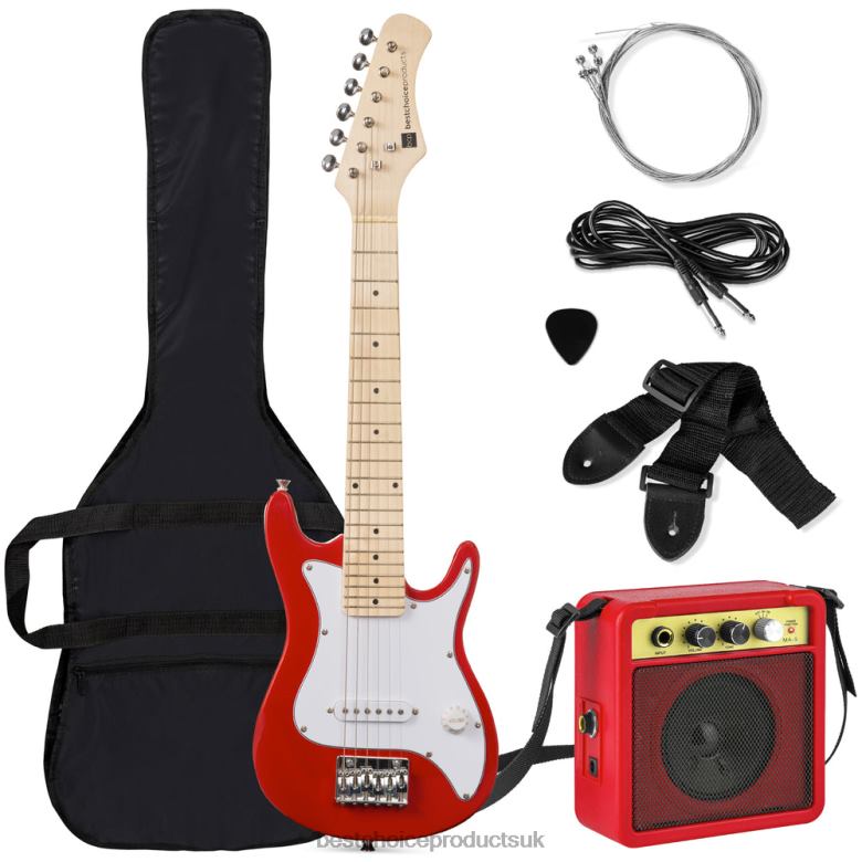 Musical Instruments | Best Choice ProductsKids Electric Guitar Beginner Starter Kit w/ 5W Amplifier N62R1083 Red