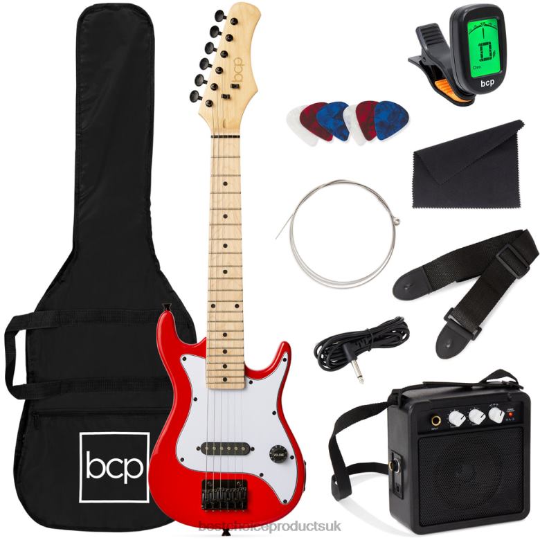 Musical Instruments | Best Choice ProductsKids Electric Guitar Beginner Starter Kit w/ 5W Amplifier N62R1086 Metallic Red