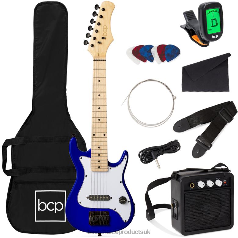 Musical Instruments | Best Choice ProductsKids Electric Guitar Beginner Starter Kit w/ 5W Amplifier N62R1089 Metallic Blue