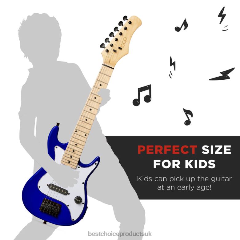 Musical Instruments | Best Choice ProductsKids Electric Guitar Beginner Starter Kit w/ 5W Amplifier N62R1089 Metallic Blue