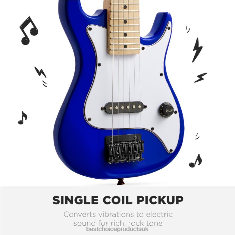 Musical Instruments | Best Choice ProductsKids Electric Guitar Beginner Starter Kit w/ 5W Amplifier N62R1089 Metallic Blue