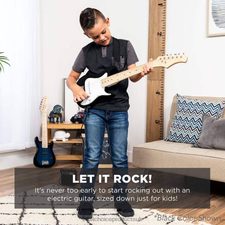 Musical Instruments | Best Choice ProductsKids Electric Guitar Beginner Starter Kit w/ 5W Amplifier N62R1089 Metallic Blue