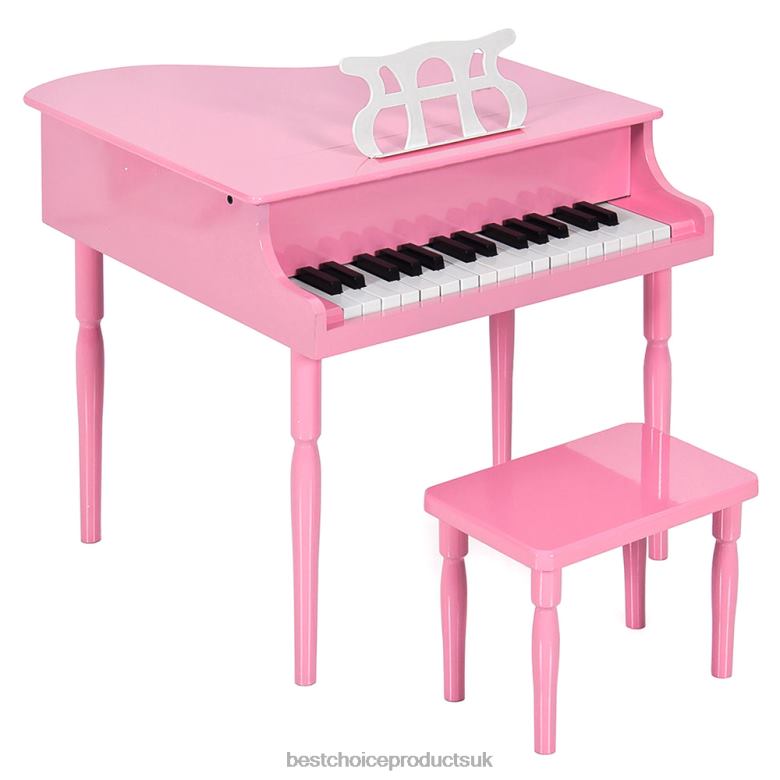 Musical Instruments | Best Choice ProductsKids Mini Wooden Grand Piano w/ Lid, Bench, Music Rack, Song Book, Stickers N62R1122 Pink