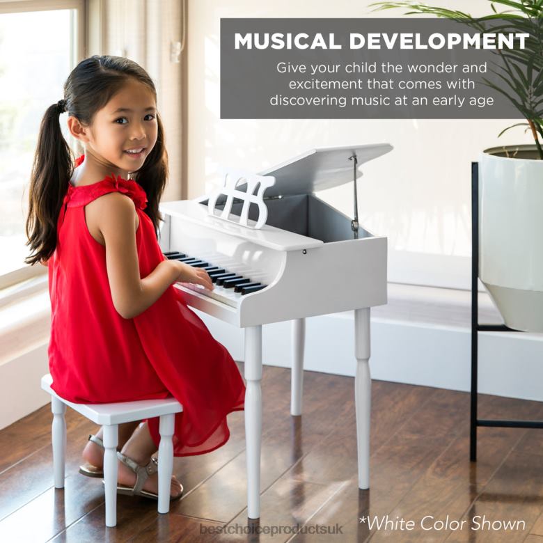 Musical Instruments | Best Choice ProductsKids Mini Wooden Grand Piano w/ Lid, Bench, Music Rack, Song Book, Stickers N62R1128 Red