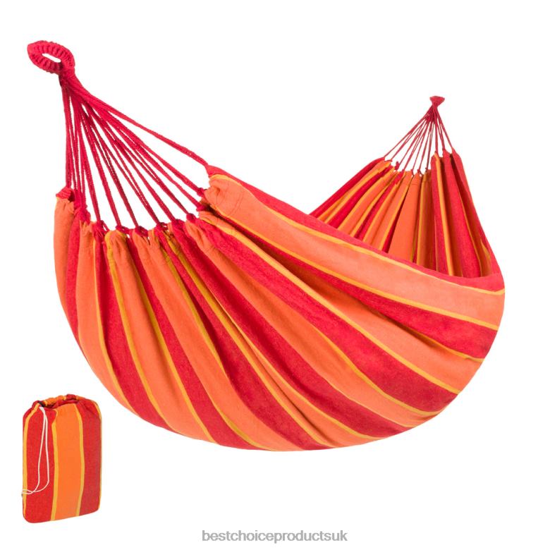 Outdoor Living | Best Choice Products2-Person Brazilian-Style Double Hammock w/ Portable Carrying Bag N62R417 Orange