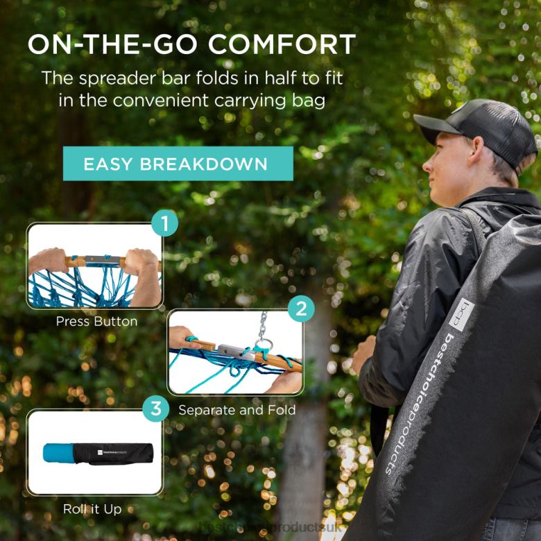 Outdoor Living | Best Choice Products2-Person Woven Polyester Hammock w/ Curved Bamboo Spreader Bar, Carry Bag N62R950 Fire Red