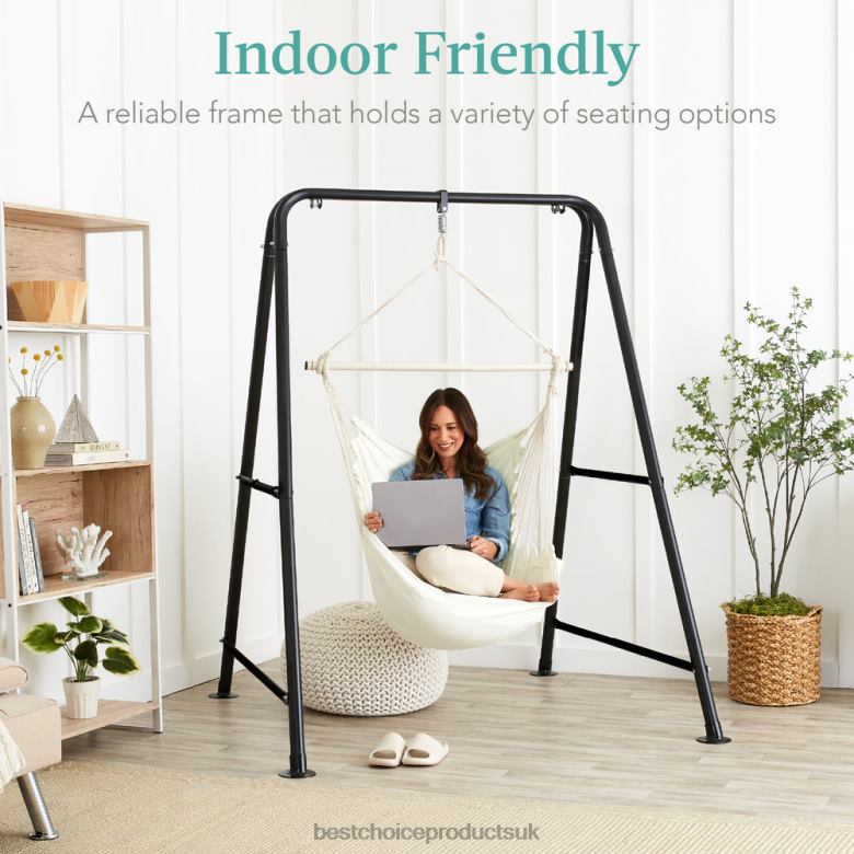 Outdoor Living | Best Choice ProductsHeavy Duty Hammock Chair Stand w/ Hanging Hardware, 47in Chain N62R1485 Black