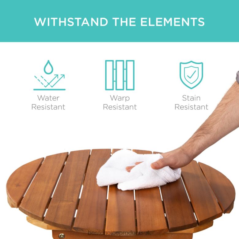 Outdoor Living | Best Choice Products3-Piece Acacia Wood Bistro Set w/ Folding Table, 2 Chairs N62R421 Brown