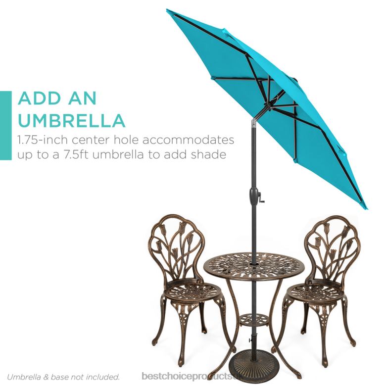 Outdoor Living | Best Choice Products3-Piece Cast Aluminum Patio Bistro Furniture Set N62R410 Brown