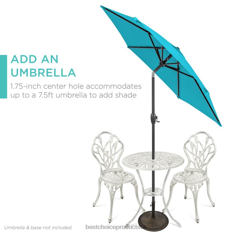 Outdoor Living | Best Choice Products3-Piece Cast Aluminum Patio Bistro Furniture Set N62R411 White