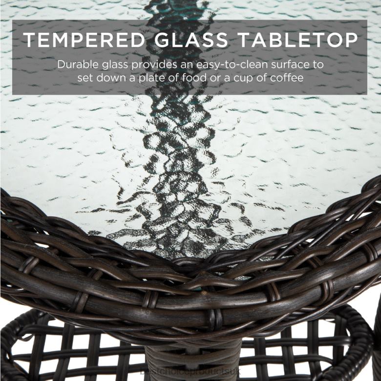 Outdoor Living | Best Choice Products3-Piece Patio Wicker Bistro Furniture Set w/ 2 Swivel Rocking Chairs, Table N62R1405 Beige