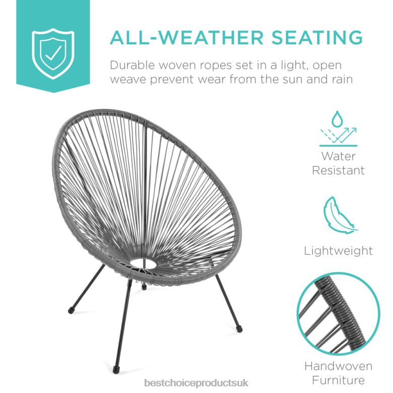 Outdoor Living | Best Choice Products4-Piece All-Weather Acapulco Conversation Set w/ Table, Loveseat N62R912 Gray