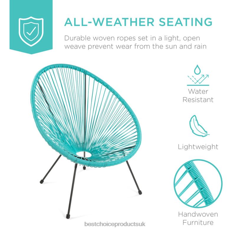 Outdoor Living | Best Choice Products4-Piece All-Weather Acapulco Conversation Set w/ Table, Loveseat N62R913 Teal