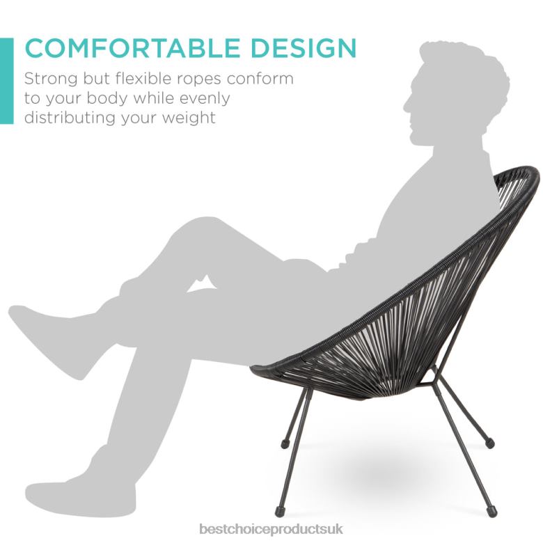 Outdoor Living | Best Choice Products4-Piece All-Weather Acapulco Conversation Set w/ Table, Loveseat N62R914 Black