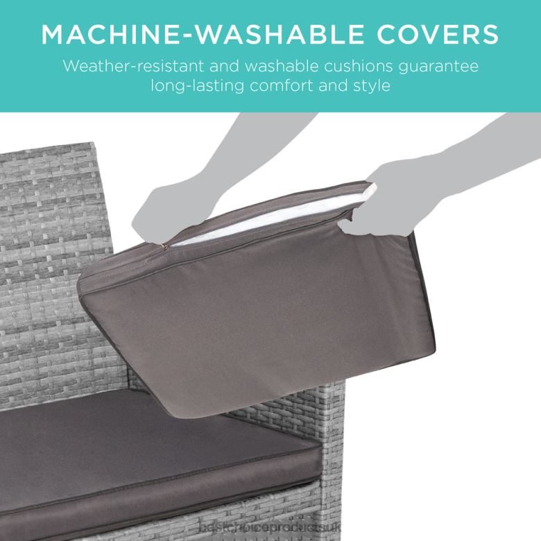 Outdoor Living | Best Choice Products4-Piece Outdoor Wicker Conversation Patio Set w/ 4 Seats, Glass Table Top N62R1404 Gray