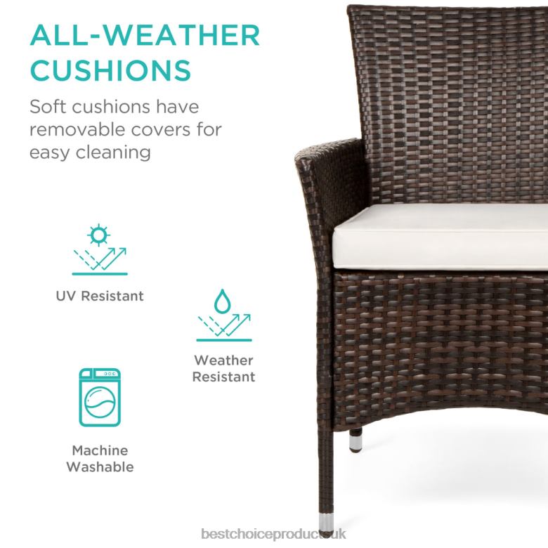 Outdoor Living | Best Choice Products5-Piece Wicker Patio Dining Table Set w/ 4 Chairs N62R406 Cream