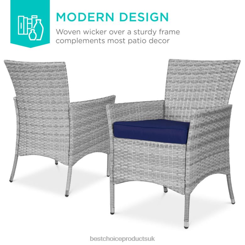 Outdoor Living | Best Choice Products5-Piece Wicker Patio Dining Table Set w/ 4 Chairs N62R407 Navy