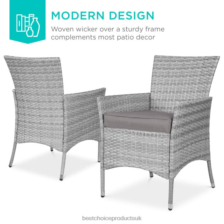 Outdoor Living | Best Choice Products5-Piece Wicker Patio Dining Table Set w/ 4 Chairs N62R408 Gray