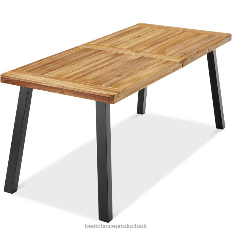 Outdoor Living | Best Choice Products6-Person Indoor Outdoor Acacia Wood Dining Table N62R429 Natural