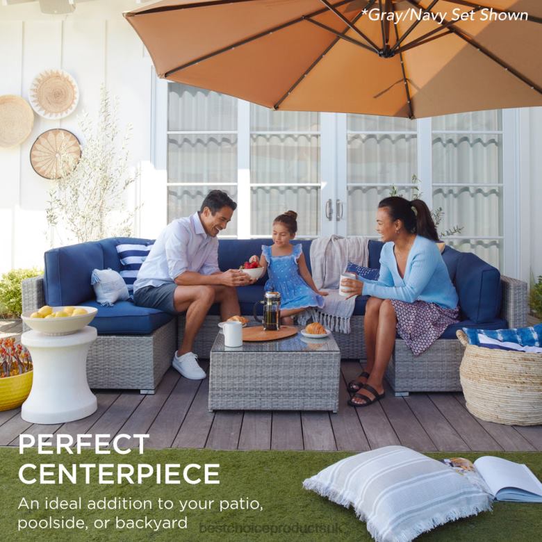 Outdoor Living | Best Choice Products7-Piece Modular Wicker Sectional Conversation Set w/ 2 Pillows, Cover N62R1310 Natural/Ivory