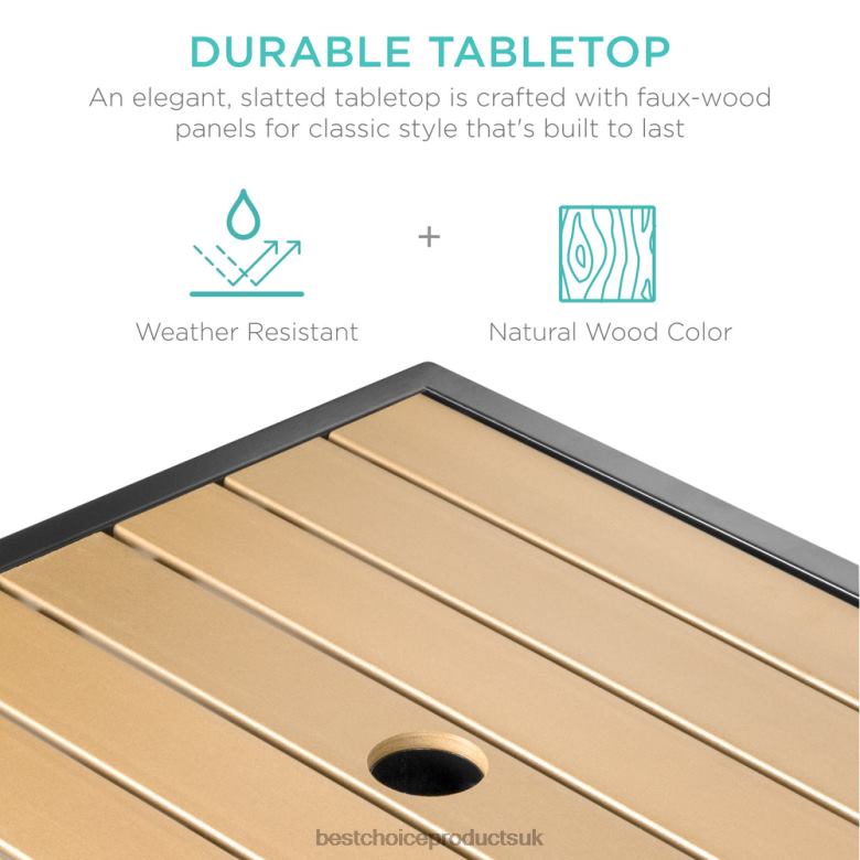 Outdoor Living | Best Choice ProductsOutdoor Wicker Patio Side Table Accent Furniture w/ Umbrella Hole N62R930 Brown