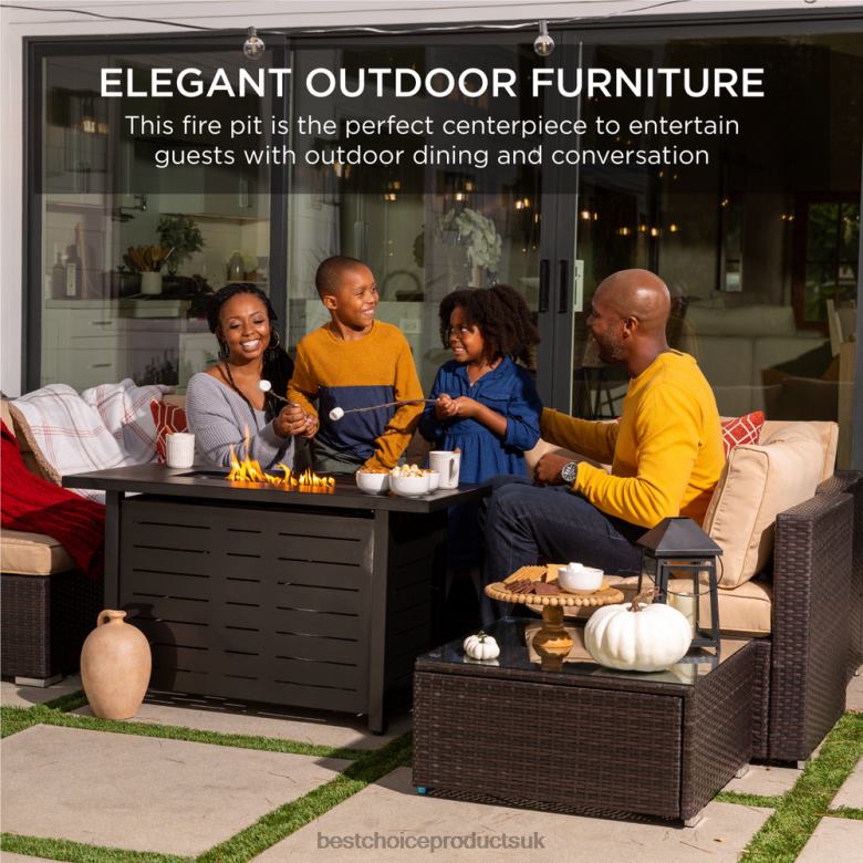 Outdoor Living | Best Choice Products50,000 BTU Steel Propane Gas Fire Pit w/ Auto Ignition N62R855 Dark Brown