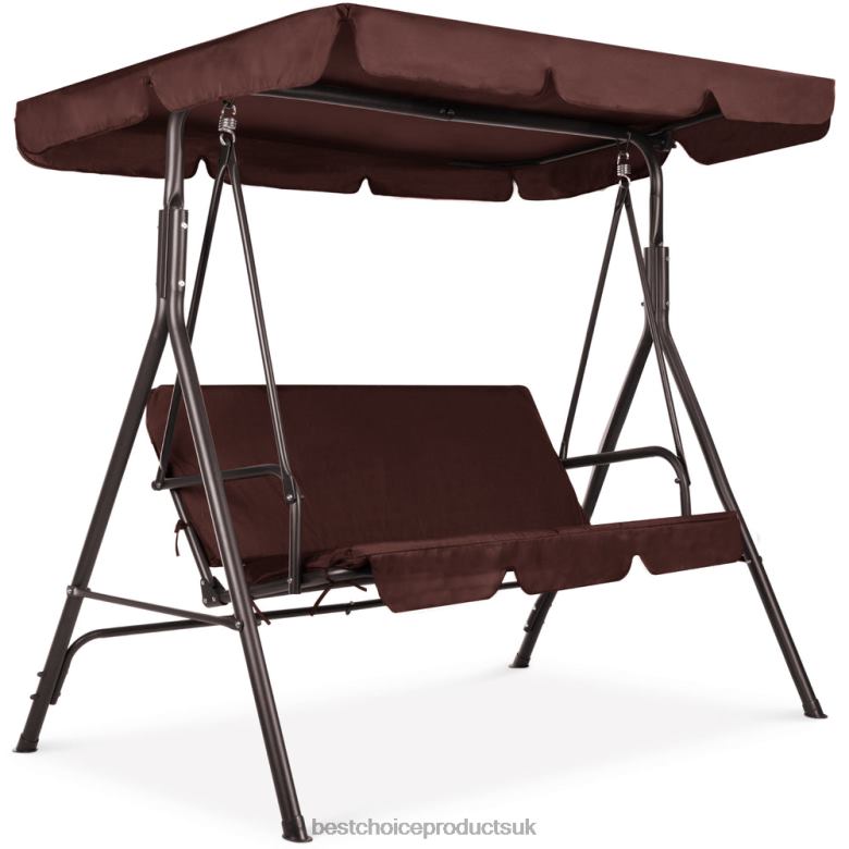 Outdoor Living | Best Choice Products2-Person Outdoor Canopy Swing Glider Furniture w/ Cushions, Steel Frame N62R395 Brown