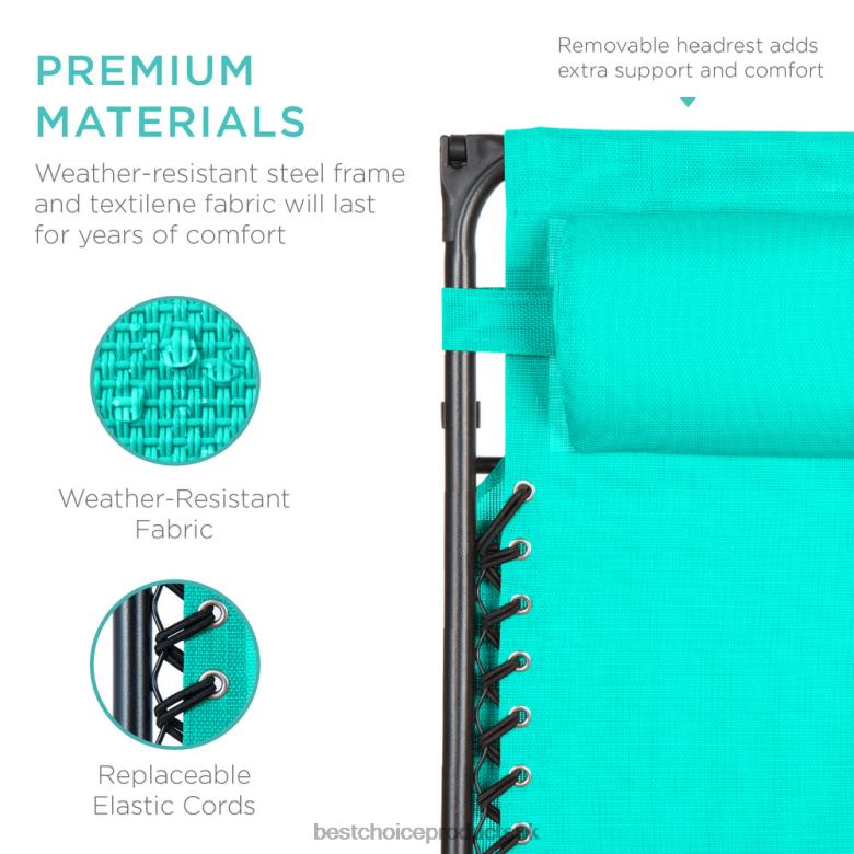 Outdoor Living | Best Choice ProductsFolding Zero Gravity Recliner Patio Lounge Chair w/ Canopy, Side Tray N62R786 Mint