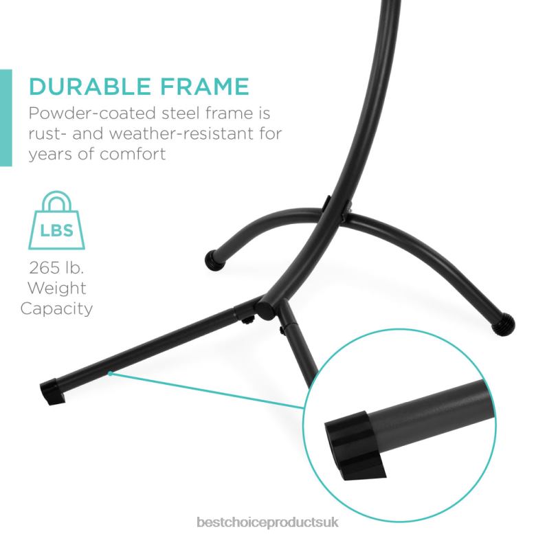 Outdoor Living | Best Choice ProductsHanging LED-Lit Curved Chaise Lounge Chair w/ Pillow, Canopy, Stand N62R1410 Teal