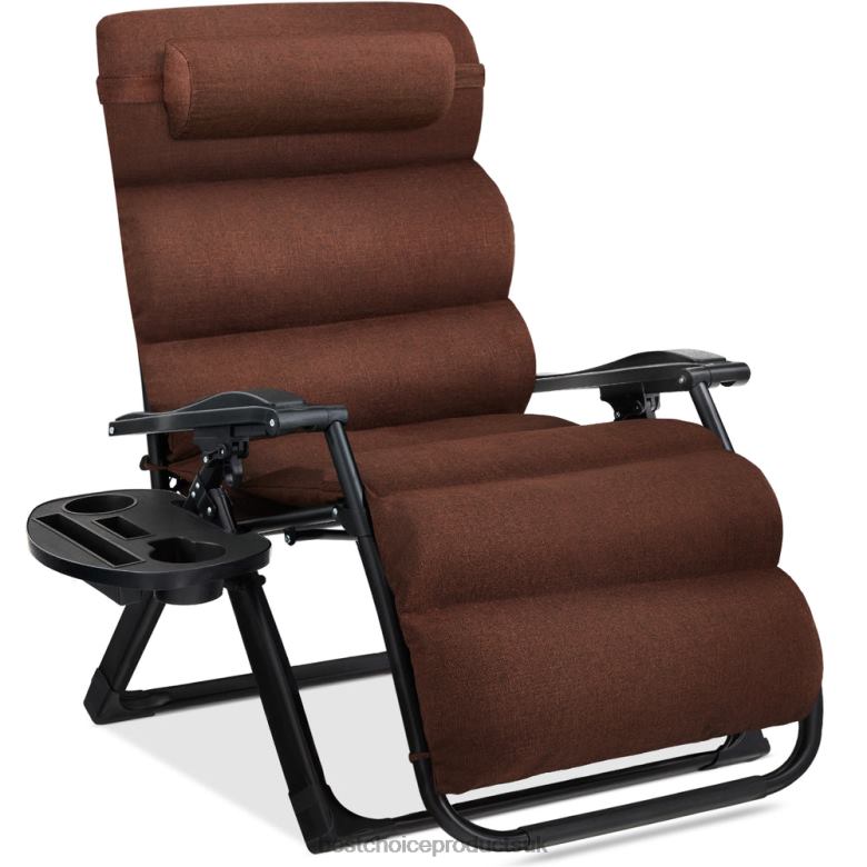 Outdoor Living | Best Choice ProductsOversized Zero Gravity Chair, Folding Outdoor Recliner w/ Removable Cushion N62R1431 Woodland Brown