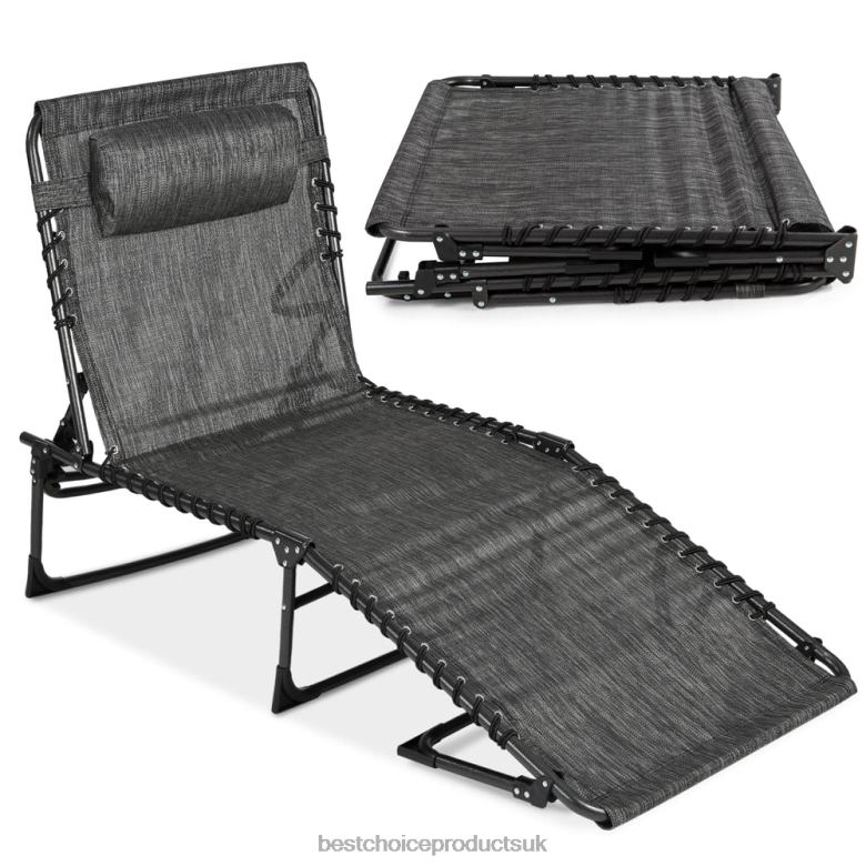 Outdoor Living | Best Choice ProductsPortable Patio Chaise Lounge Chair Outdoor Recliner w/ Pillow N62R830 Gray