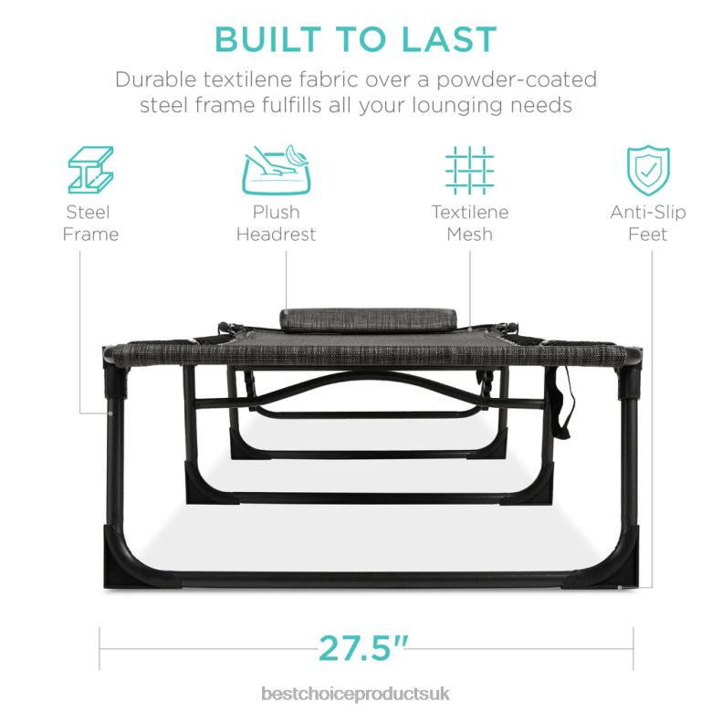 Outdoor Living | Best Choice ProductsPortable Patio Chaise Lounge Chair Outdoor Recliner w/ Pillow N62R830 Gray