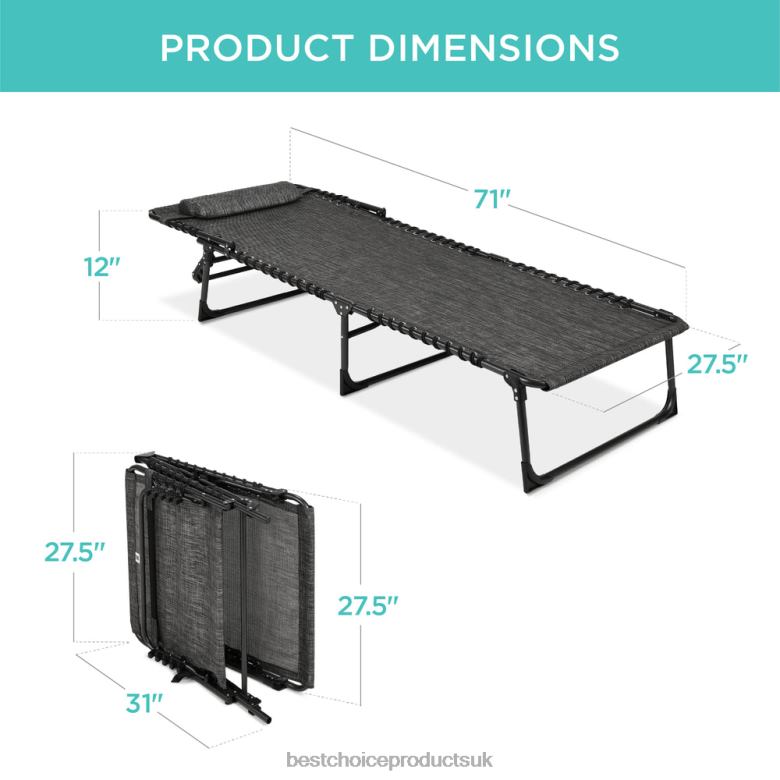 Outdoor Living | Best Choice ProductsPortable Patio Chaise Lounge Chair Outdoor Recliner w/ Pillow N62R830 Gray