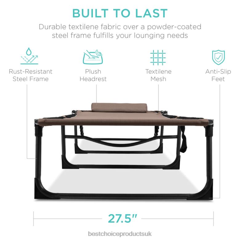 Outdoor Living | Best Choice ProductsPortable Patio Chaise Lounge Chair Outdoor Recliner w/ Pillow N62R833 Warm Taupe