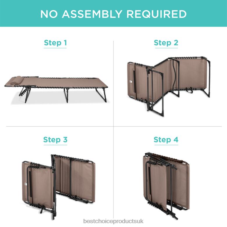 Outdoor Living | Best Choice ProductsPortable Patio Chaise Lounge Chair Outdoor Recliner w/ Pillow N62R833 Warm Taupe