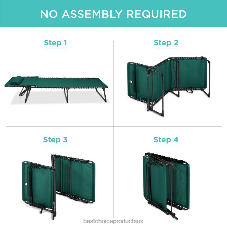 Outdoor Living | Best Choice ProductsPortable Patio Chaise Lounge Chair Outdoor Recliner w/ Pillow N62R839 Forest Green