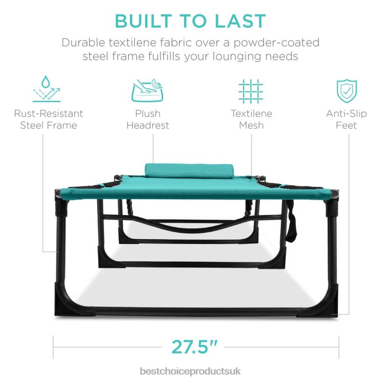 Outdoor Living | Best Choice ProductsPortable Patio Chaise Lounge Chair Outdoor Recliner w/ Pillow N62R840 Teal