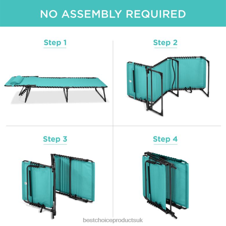 Outdoor Living | Best Choice ProductsPortable Patio Chaise Lounge Chair Outdoor Recliner w/ Pillow N62R840 Teal