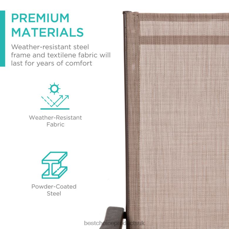 Outdoor Living | Best Choice ProductsSet of 2 Outdoor Patio Chaise Recliner Lounge Chairs w/ Rust-Resistant Frame N62R824 Brown