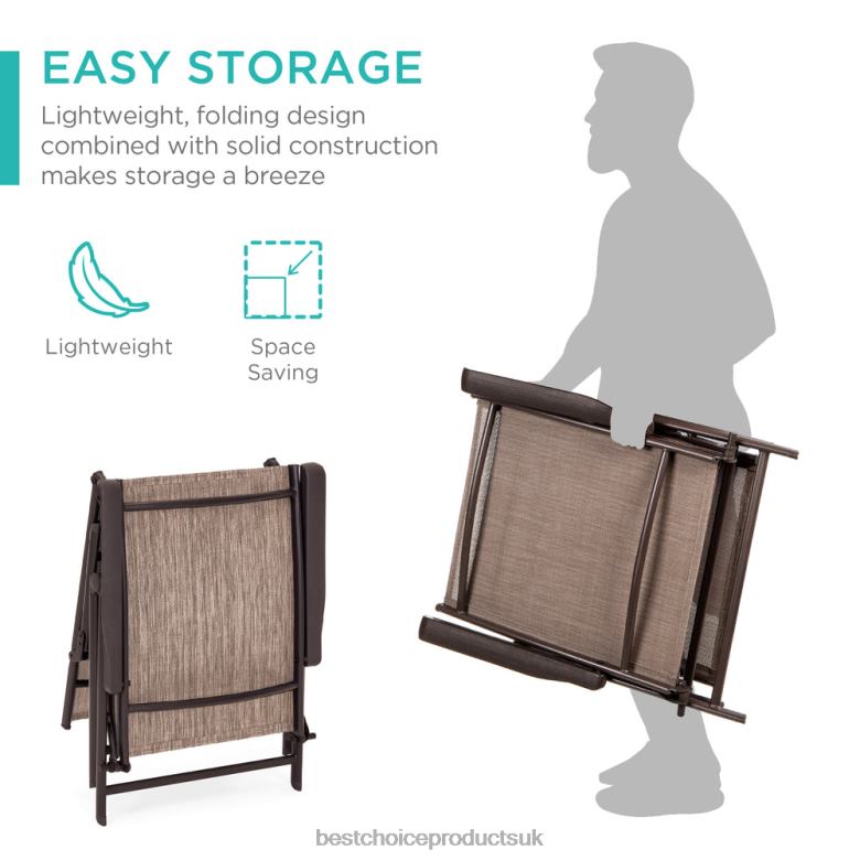 Outdoor Living | Best Choice ProductsSet of 2 Outdoor Patio Chaise Recliner Lounge Chairs w/ Rust-Resistant Frame N62R824 Brown