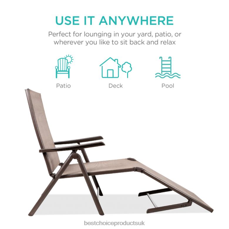 Outdoor Living | Best Choice ProductsSet of 2 Outdoor Patio Chaise Recliner Lounge Chairs w/ Rust-Resistant Frame N62R824 Brown