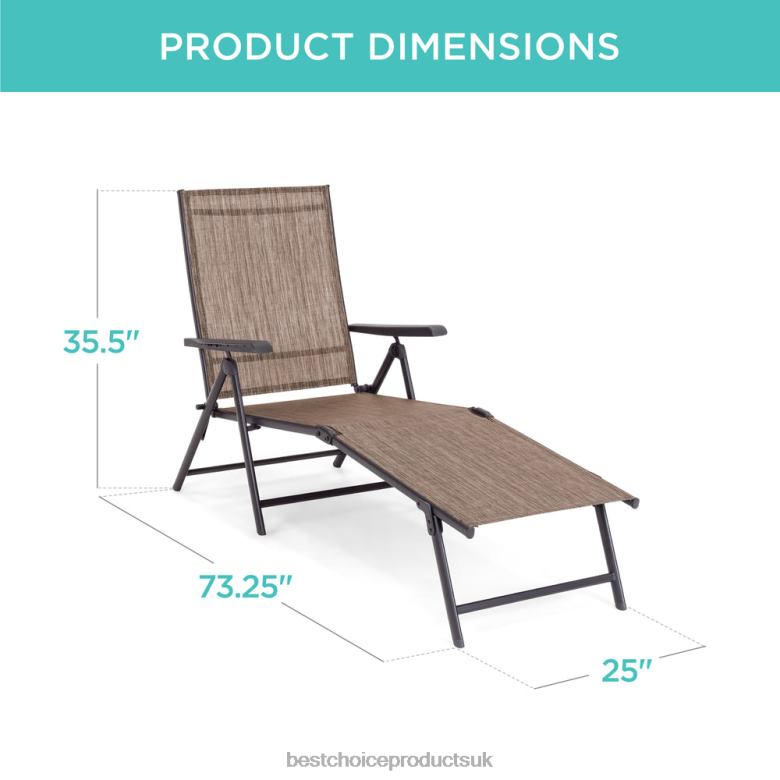 Outdoor Living | Best Choice ProductsSet of 2 Outdoor Patio Chaise Recliner Lounge Chairs w/ Rust-Resistant Frame N62R824 Brown