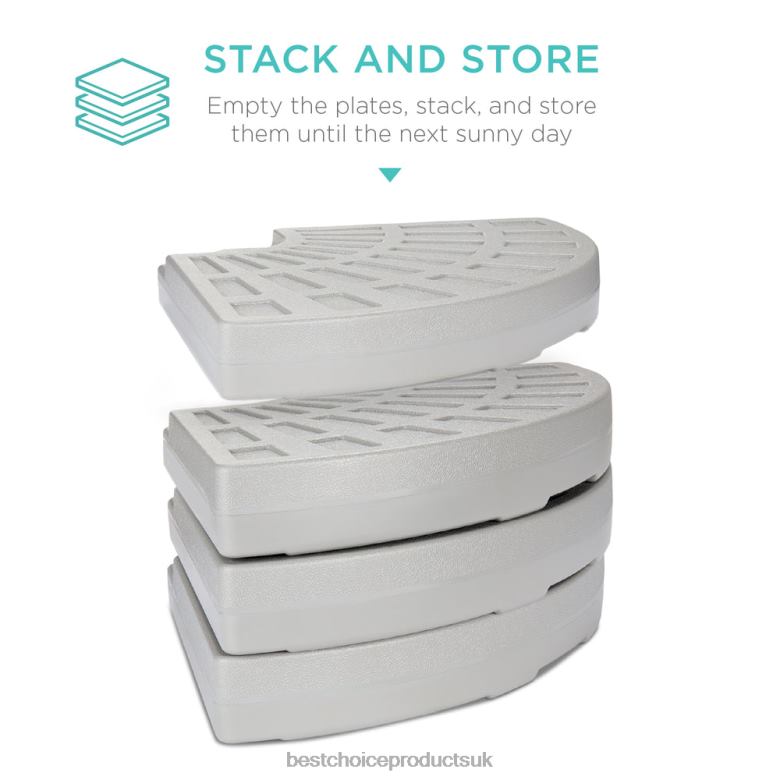 Outdoor Living | Best Choice Products4-Piece Cantilever Offset Patio Umbrella Base Stand w/ Carry Handles N62R911 Black