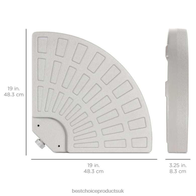 Outdoor Living | Best Choice Products4-Piece Cantilever Offset Patio Umbrella Base Stand w/ Carry Handles N62R911 Black