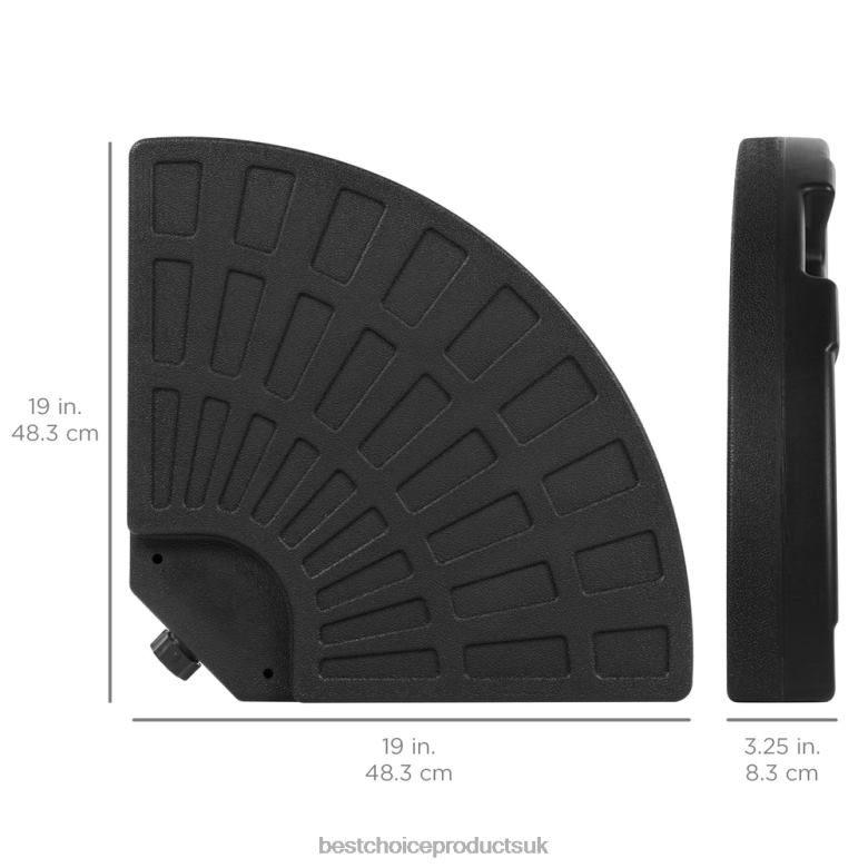 Outdoor Living | Best Choice Products4-Piece Cantilever Offset Patio Umbrella Base Stand w/ Carry Handles N62R911 Black