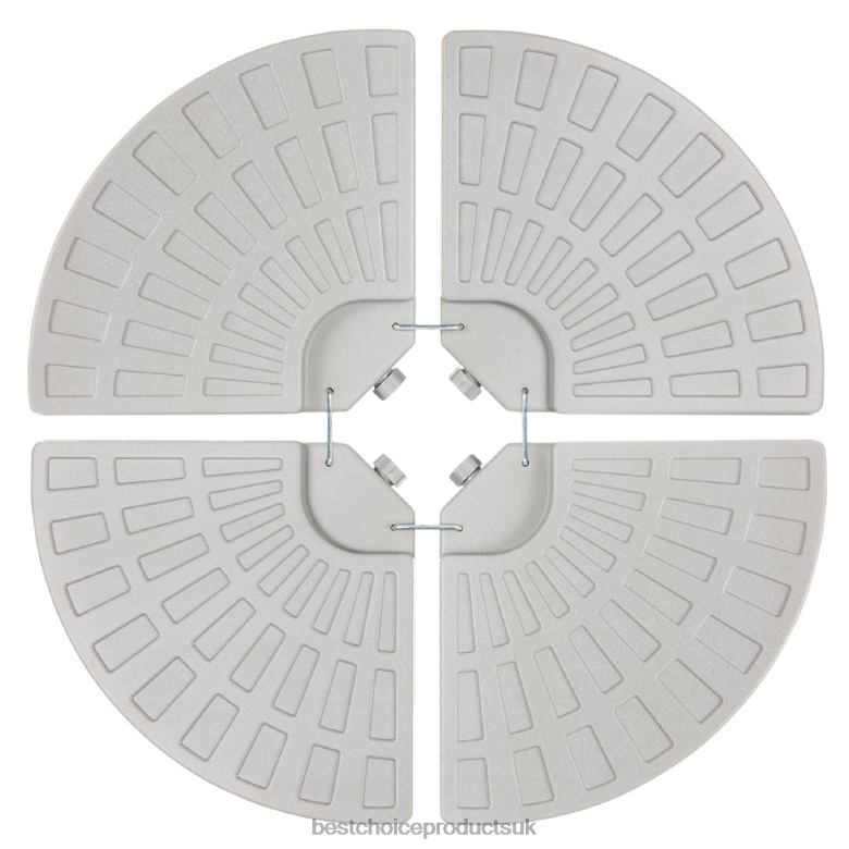 Outdoor Living | Best Choice Products4-Piece Cantilever Offset Patio Umbrella Base Stand w/ Carry Handles N62R911 Black