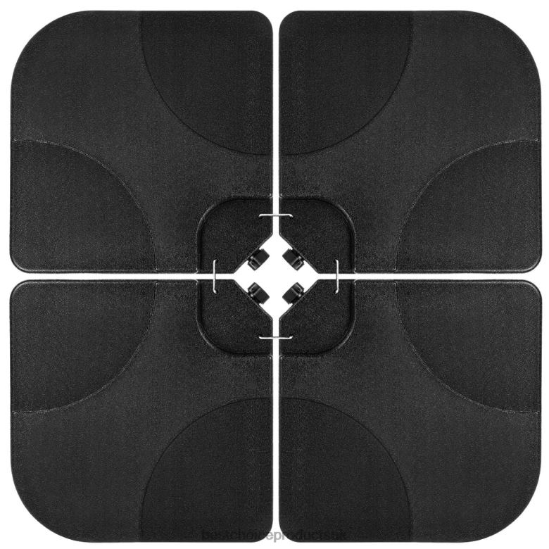 Outdoor Living | Best Choice Products4-Piece Cantilever Offset Patio Umbrella Stand Square Base Plate Set N62R1390 Black