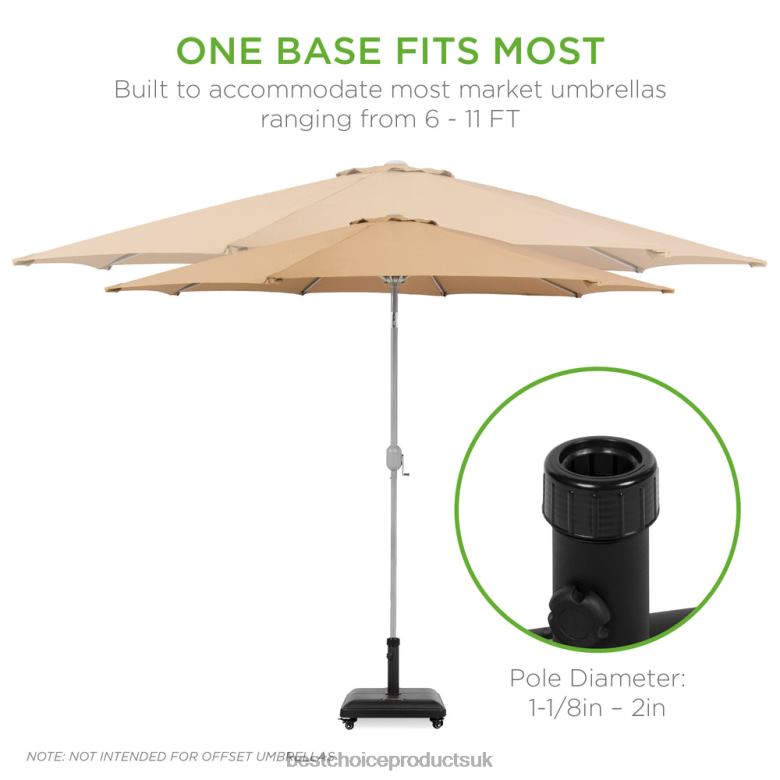 Outdoor Living | Best Choice Products81lb. Heavy Duty Concrete Umbrella Base Stand w/ Wheels N62R420 Black